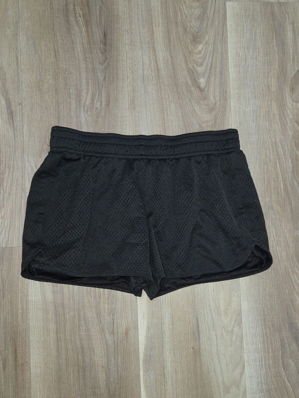 Little Girls Mesh Athletic Black Shorts